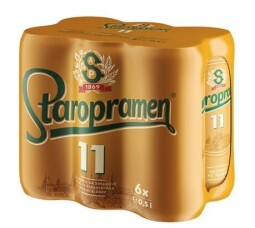 Staropramen Jedenáctka pivo ležák světlý 6×0,5 l plech